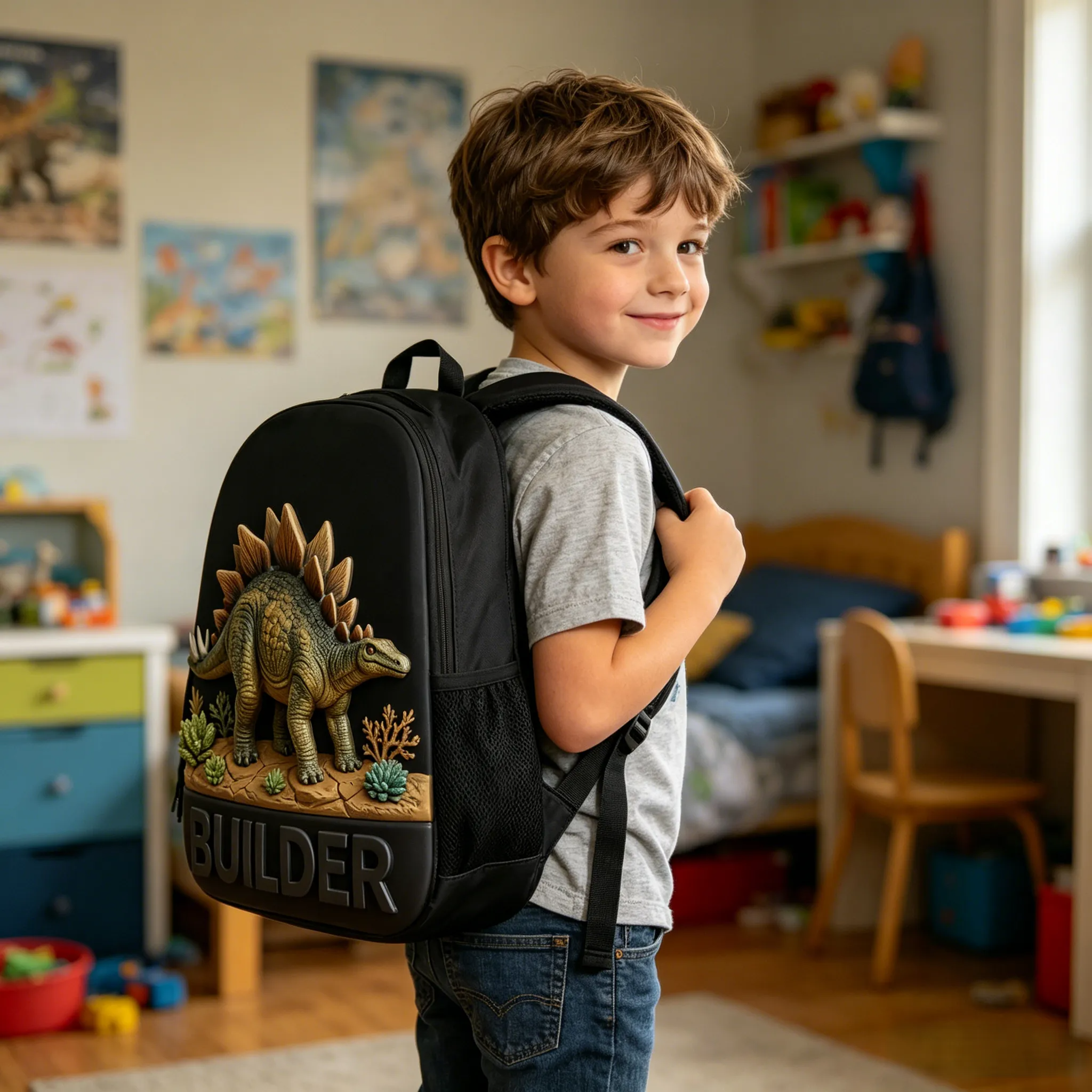 Personalized Dinosaur Backpack Set with Lunch Bag & More for Kids