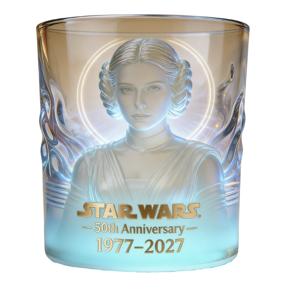 Personalized Whiskey Glass 50th Anniversary Star Wars Gift for Movie Fans
