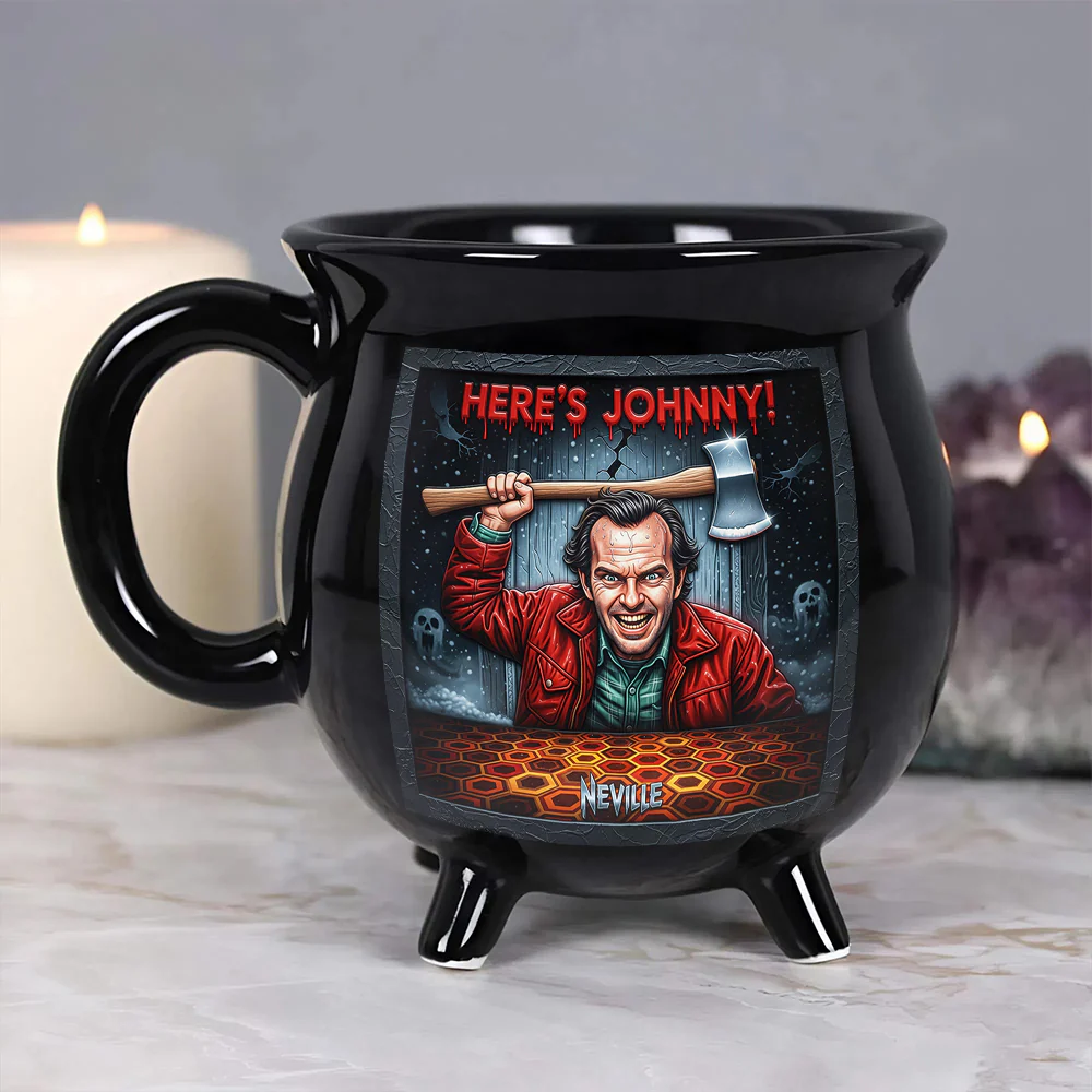 Personalized Horror Cauldron Mug Custom Name Halloween Gift Cauldron Coffee Mug GradoCreations
