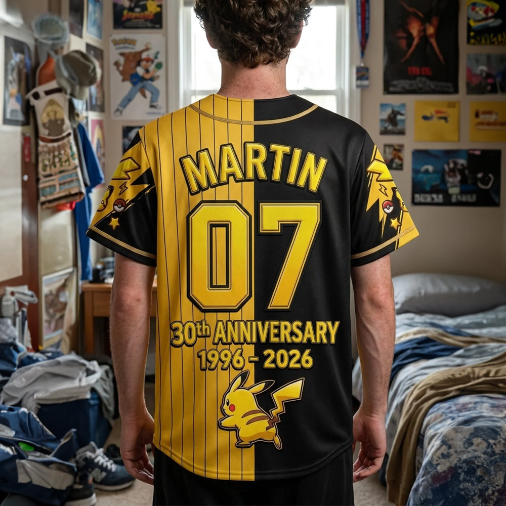 Personalized Pokémon Baseball Jersey Custom Name Gift for Fans