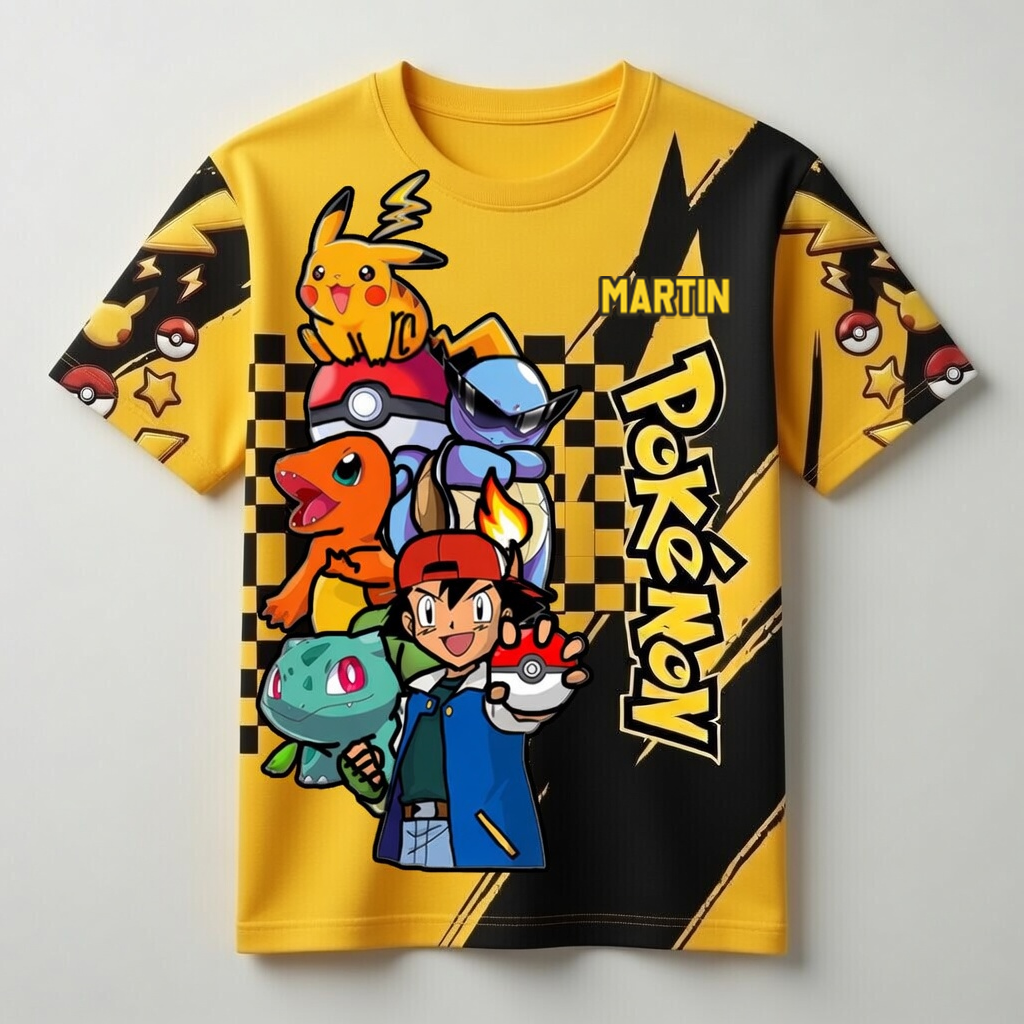 Personalized All Over Print Shirt for Pokémon Fans - 30th Anniversary Gift