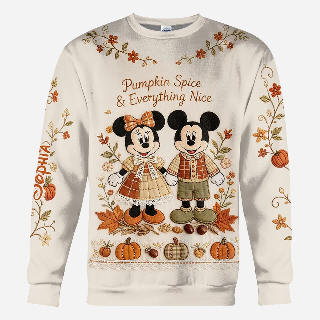 Personalized Pumpkin Spice Everything Nice All Over Shirt Gift for Her AOP Shirt GradoCreations