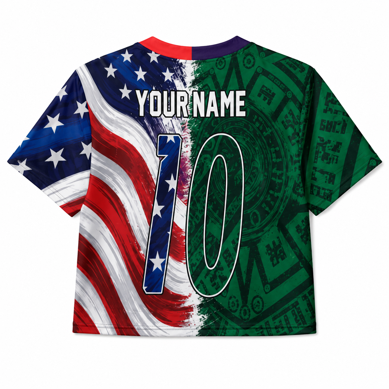 Personalized Soccer Jersey Crop Tee for Football Lovers | Birthday Gift