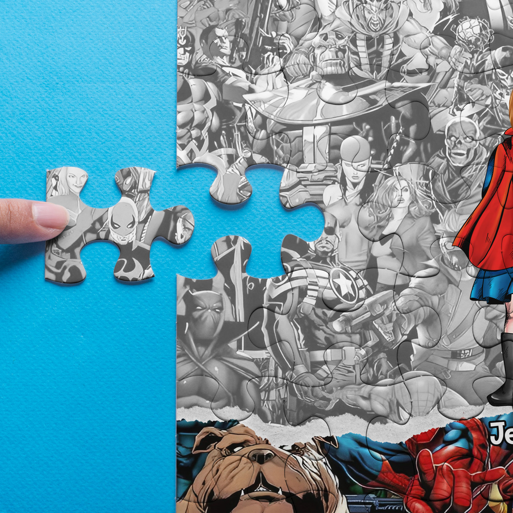 Personalized SuperMom Puzzle Gift for Mom with Kids