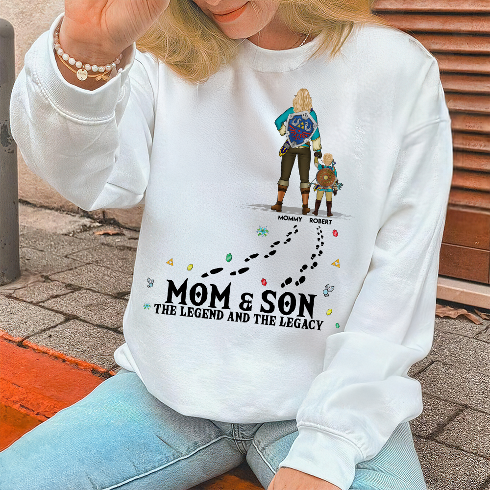 Personalized Mom & Son T-shirt The Legend & The Legacy Gift Cotton Apparel GradoCreations