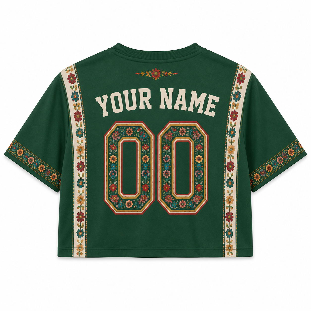Personalized Mexico Soccer Jersey Crop Tee Custom Name Gift for Football Lovers