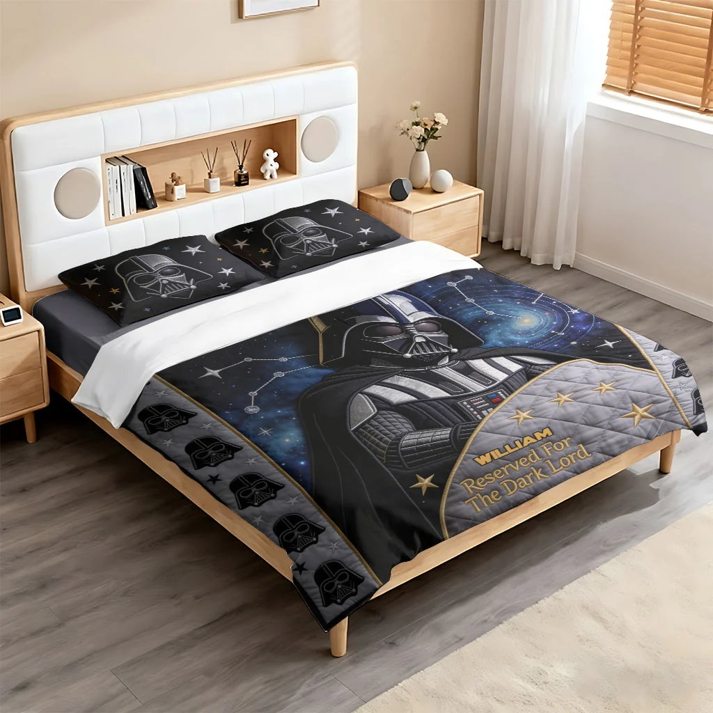 Personalized Star Wars Quilted Bedding Set Custom Name Gift for Kids Quilted Bedding Set GradoCreations