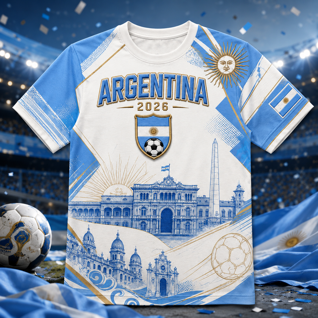 Personalized Argentina Soccer Jersey 2026 Gift for Football Fans