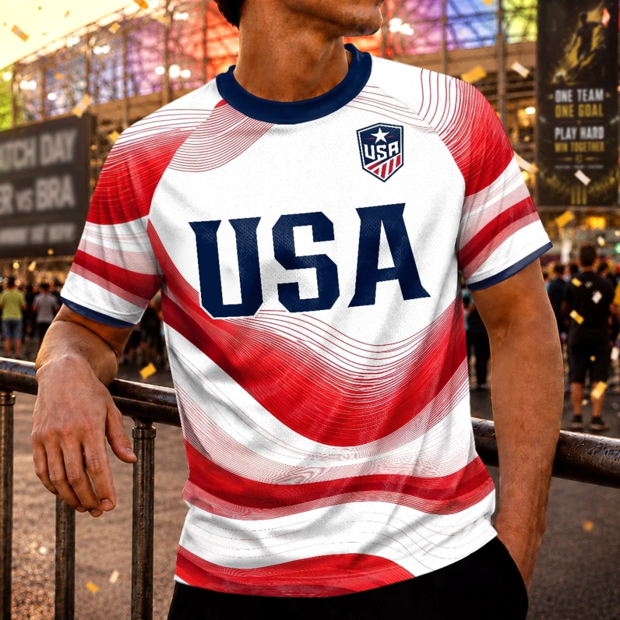 Personalized USA Soccer Jersey Custom Name Gift for Football Lovers