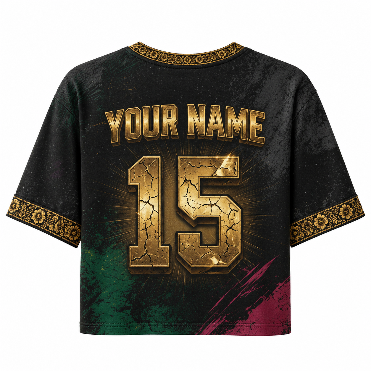 Personalized Mexico Soccer Jersey Crop Tee Custom Name Gift for Football Lovers