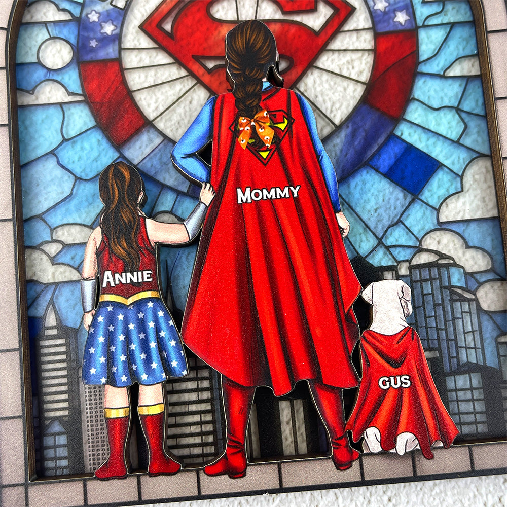 Personalized Supermom Window Hanging Suncatcher Gift for Mom