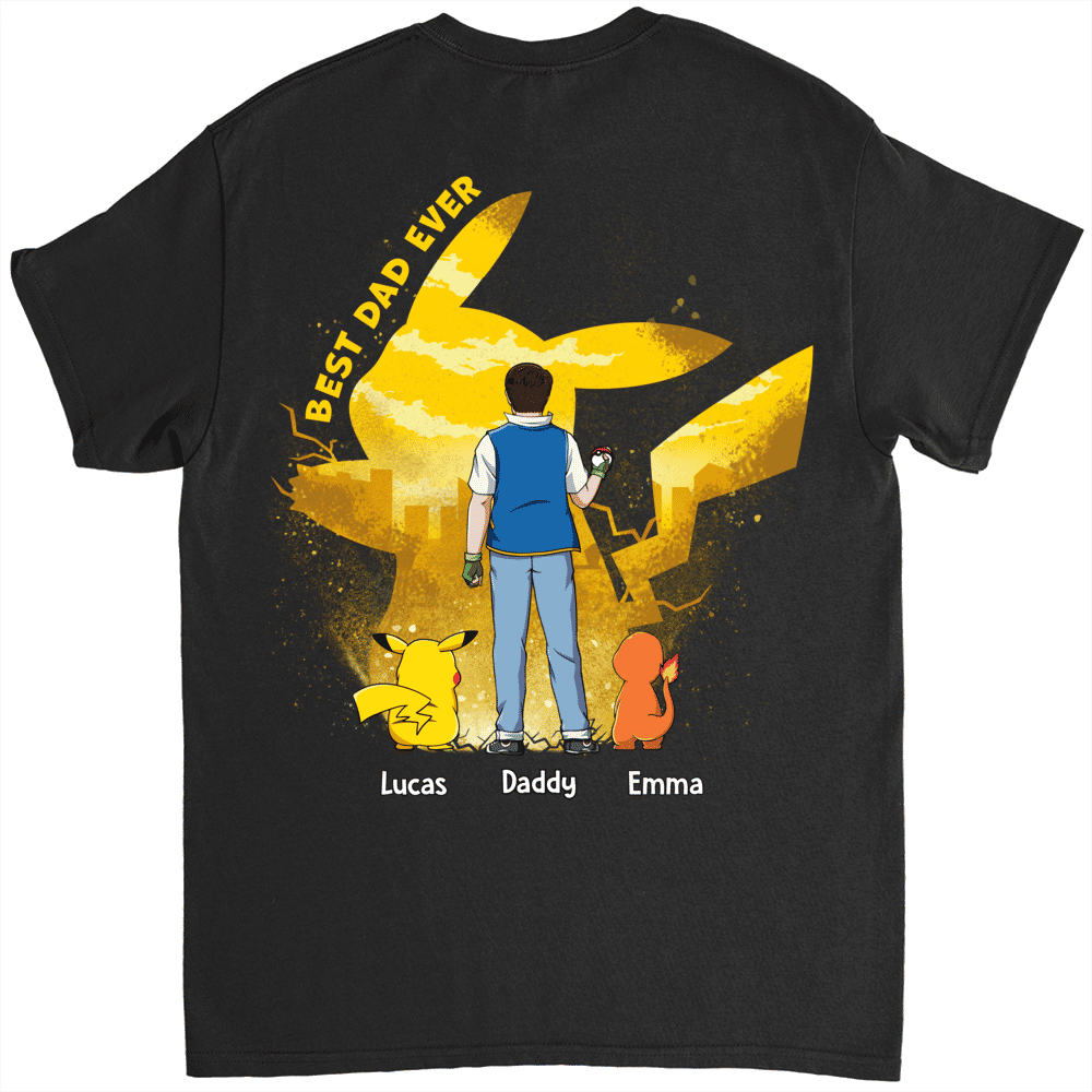 Personalized Best Dad Ever Shirt Custom Family Design Gift for Dad