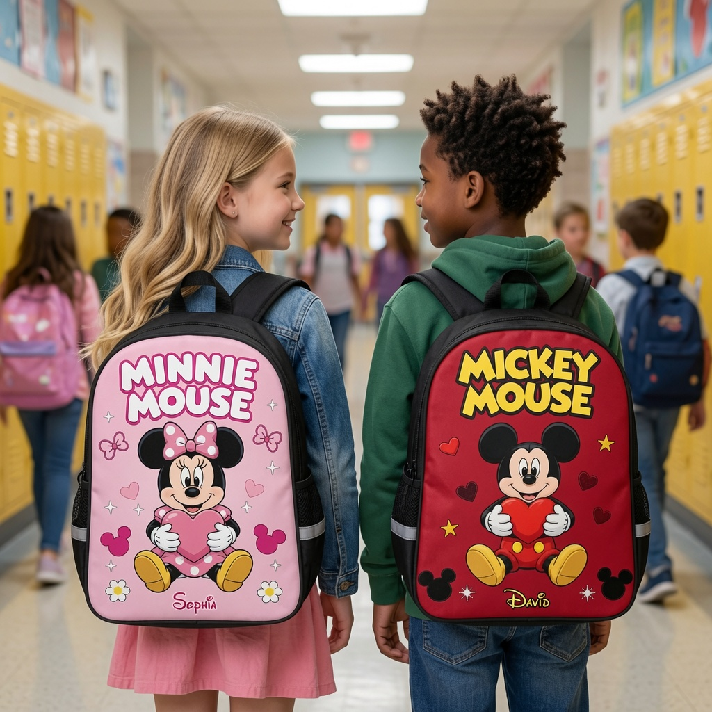 Personalized Minnie Mouse Backpack Set for Girls - Back to School Gift School Backpack GradoCreations