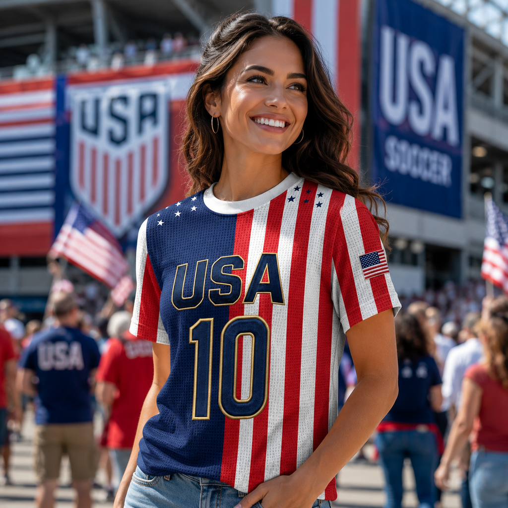 Personalized USA Soccer Jersey Custom Name Football Gift for Fans
