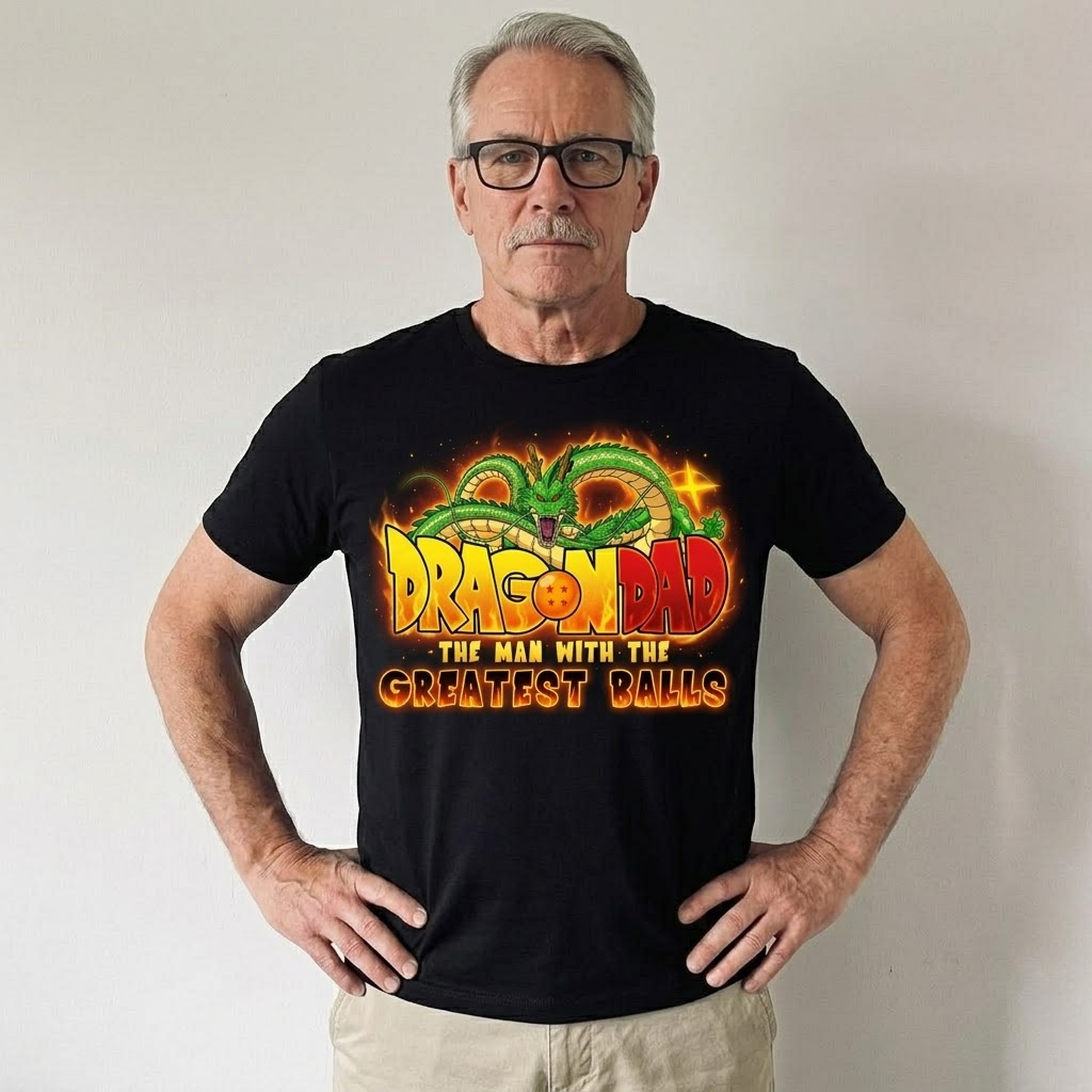 Personalized Dragon Dad T-Shirt Gift for Anime Fans