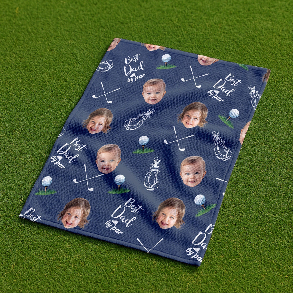 Personalized Funny Golf Towel Custom Photo Gift for Dad