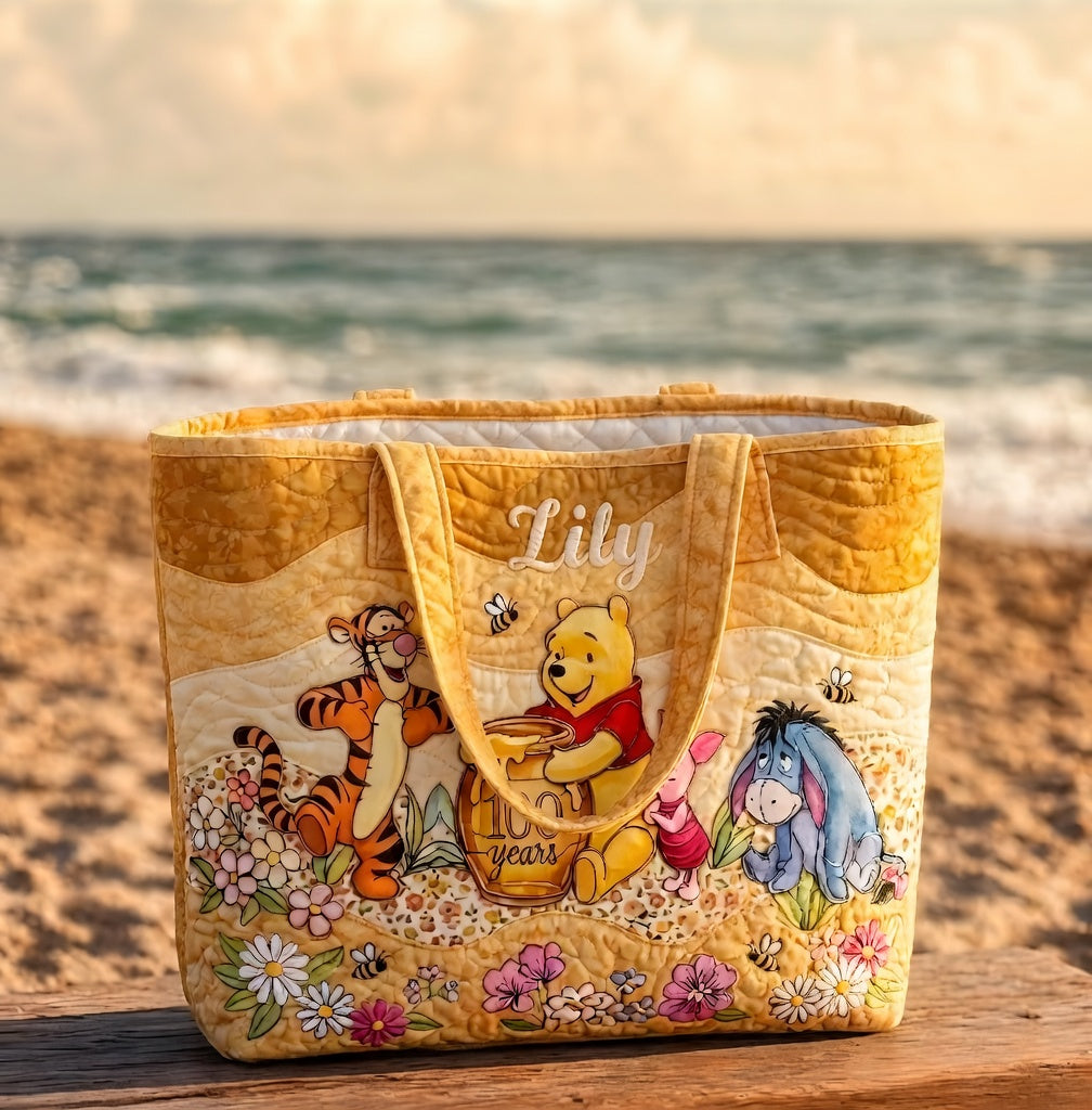 Personalized Quilted Tote Bag Disney Movie Gift for Fans Quilted Tote Bag GradoCreations