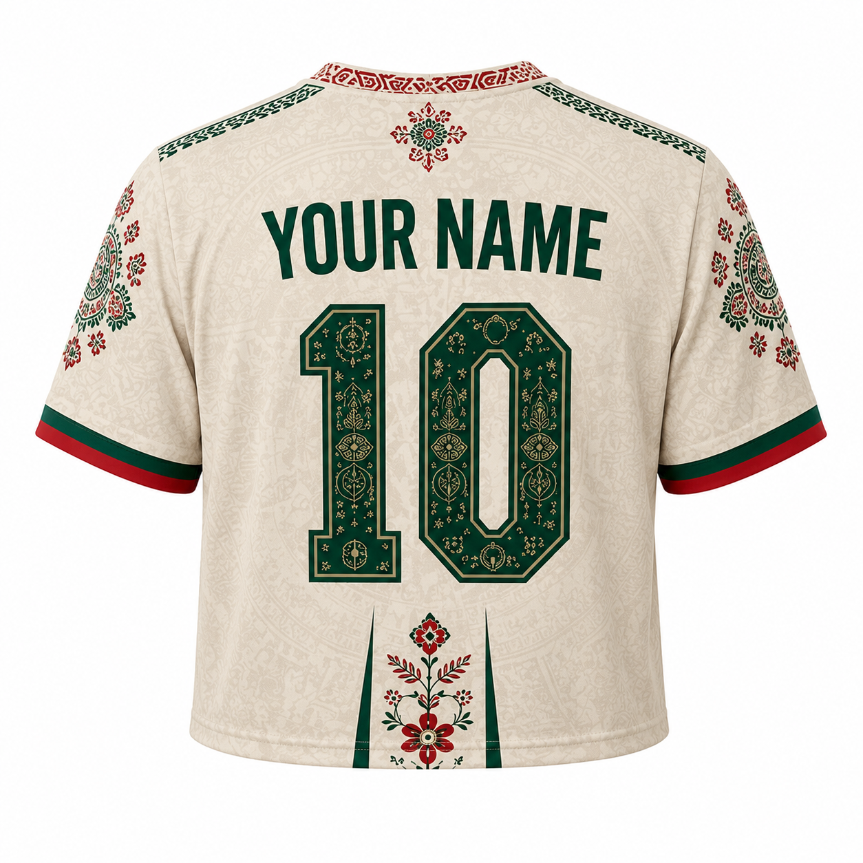 Personalized Mexico Soccer Jersey Crop Tee Gift for Fans