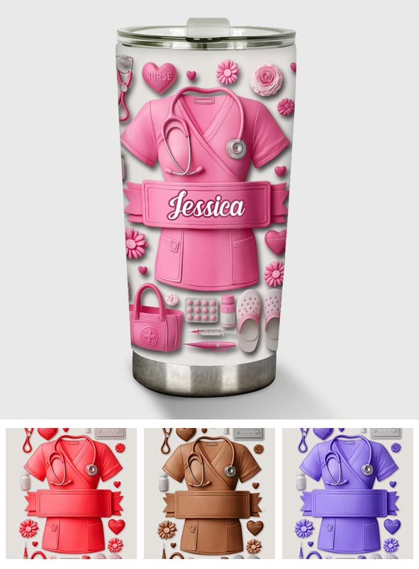 Personalized Nurse Tumbler with Name Custom Gift for Nurse