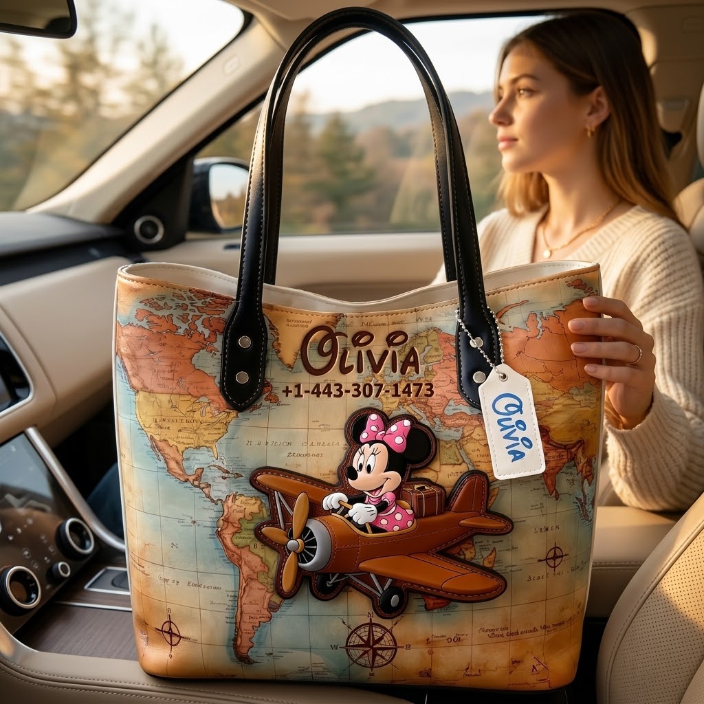 Personalized Travel Tote Bag with Custom Name for Movie Fans