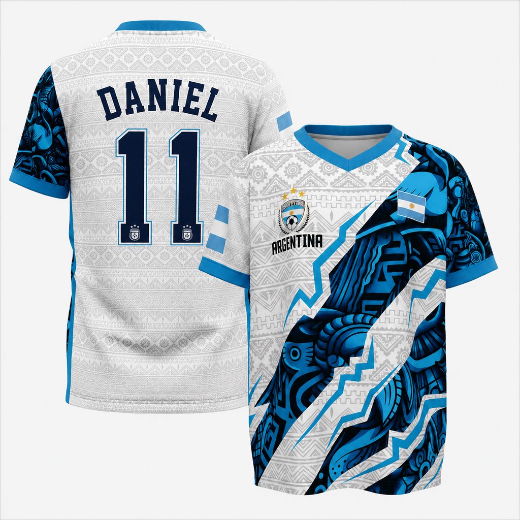 Personalized Argentina Soccer Jersey Custom Name Football Gift for Fans