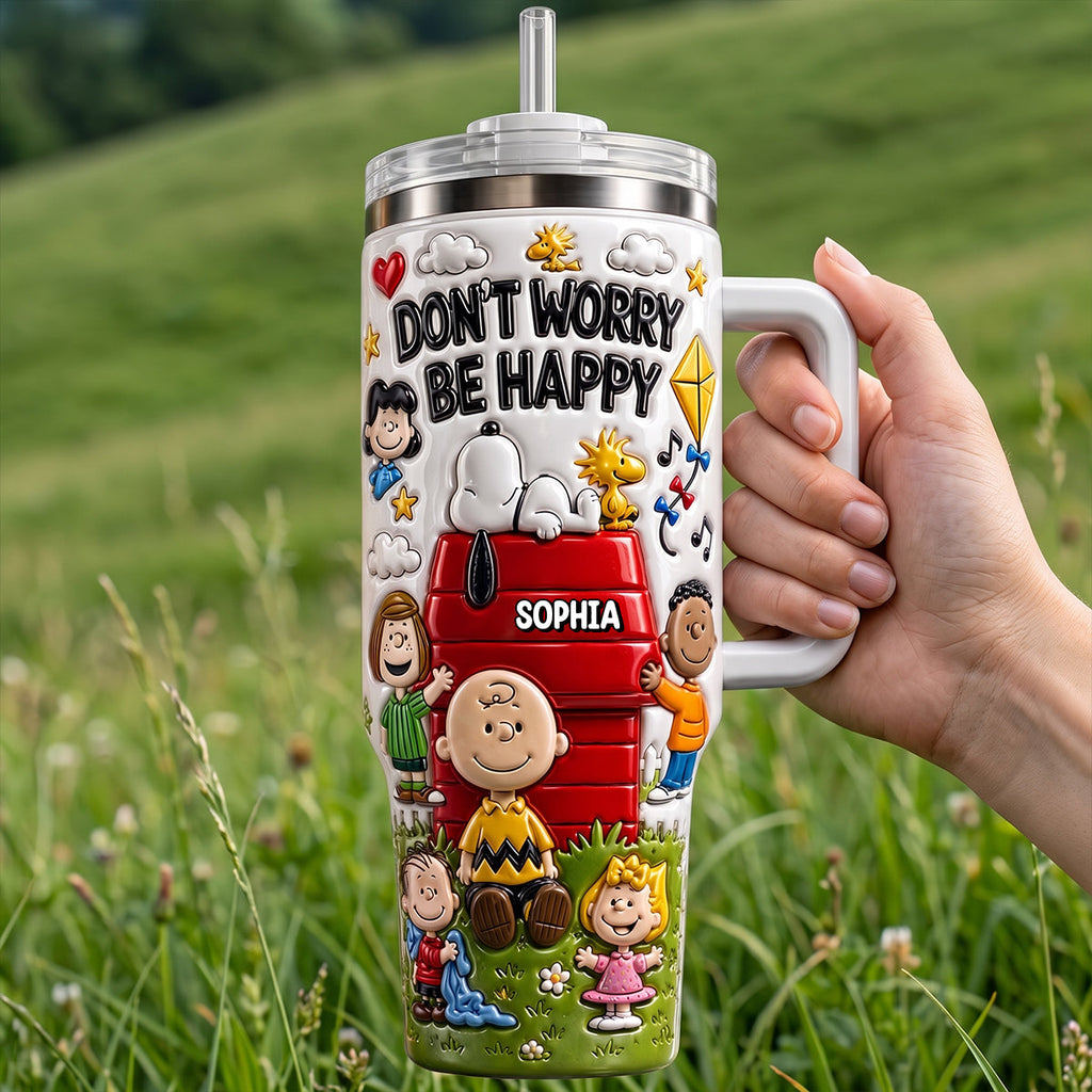 Personalized Peanuts 40oz Tumbler with Handle - Unique Gift Tumbler GradoCreations