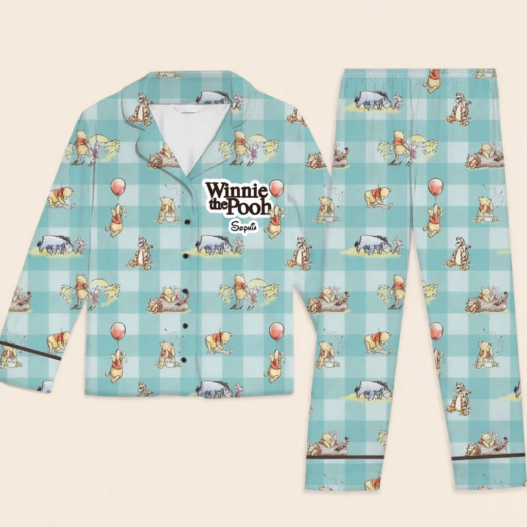 Personalized Winnie the Pooh Pajama Set for Her - Anniversary Gift