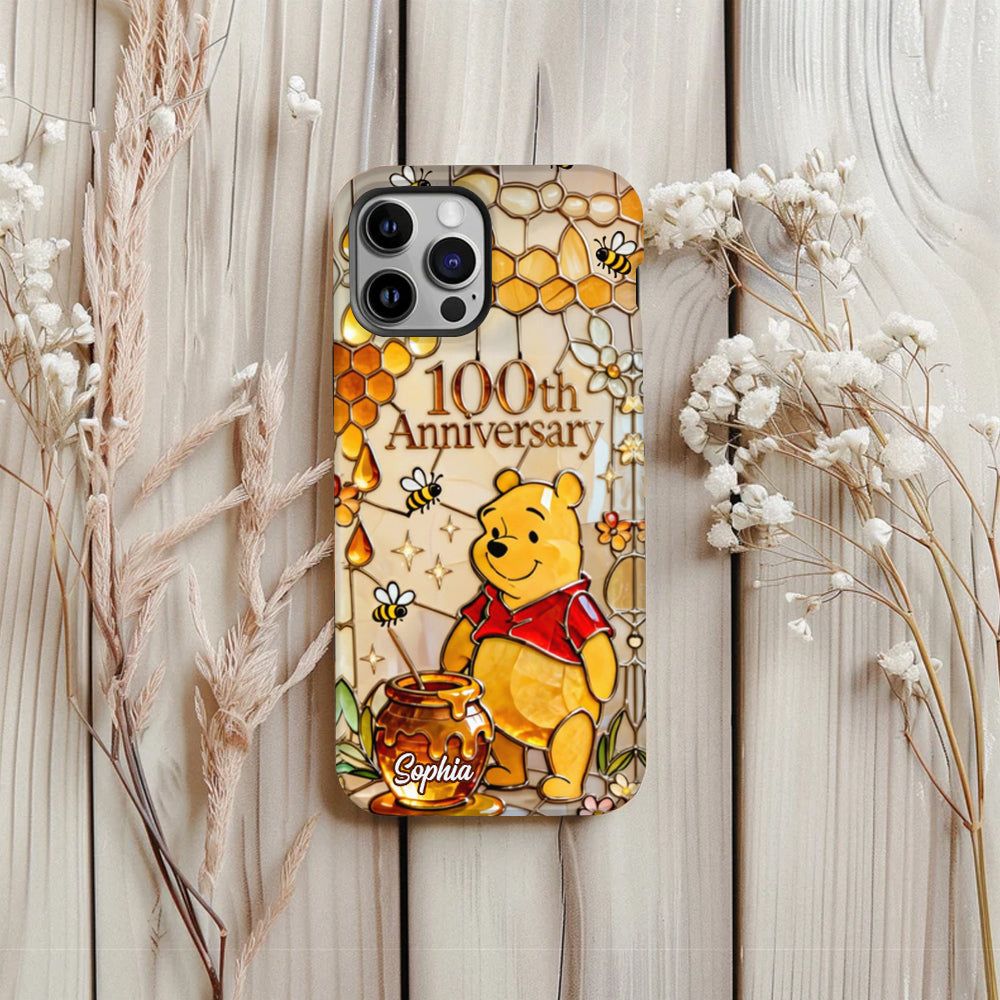 Personalized 100th Anniversary Winnie the Pooh Phone Case Gift for Fans