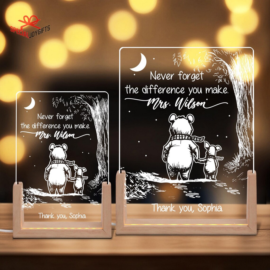 Personalized 3D LED Light for Teacher Gift - Thank You Teacher Decoration