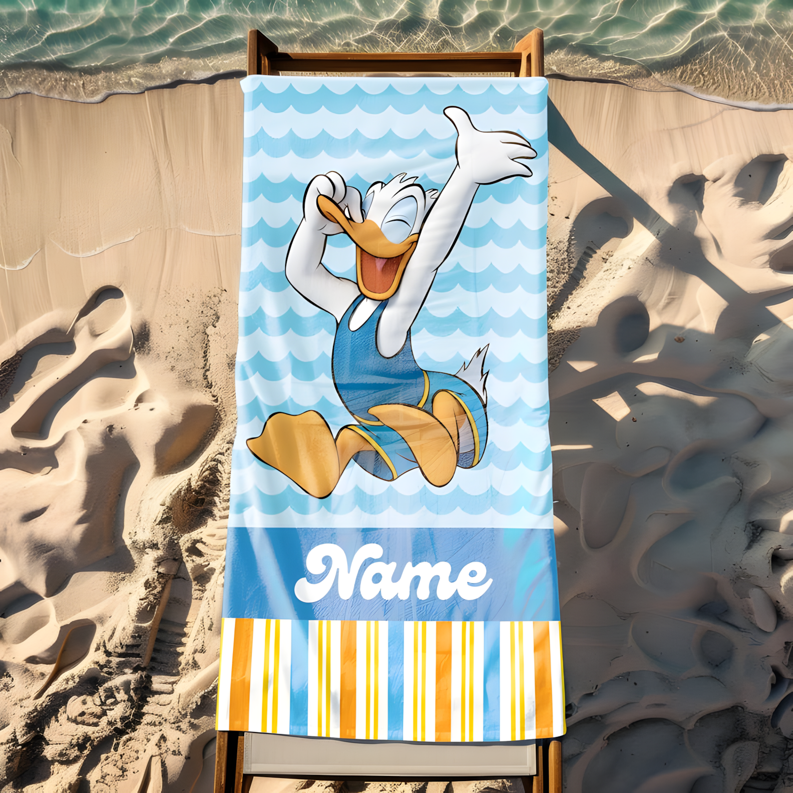 Personalized Disney Beach Towel Summer Vibe Gift for Kids