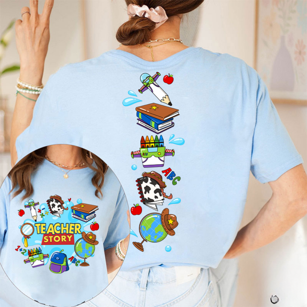 Personalized Teacher Shirt Cute School Supply Gift for Teachers Cotton Apparel GradoCreations