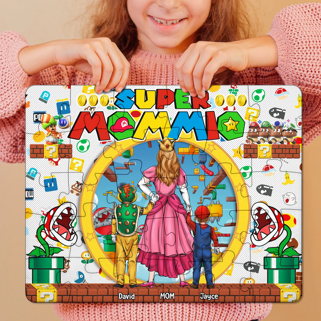 Personalized Super Mommio Puzzle Gift for Mom - Fun Family Activity