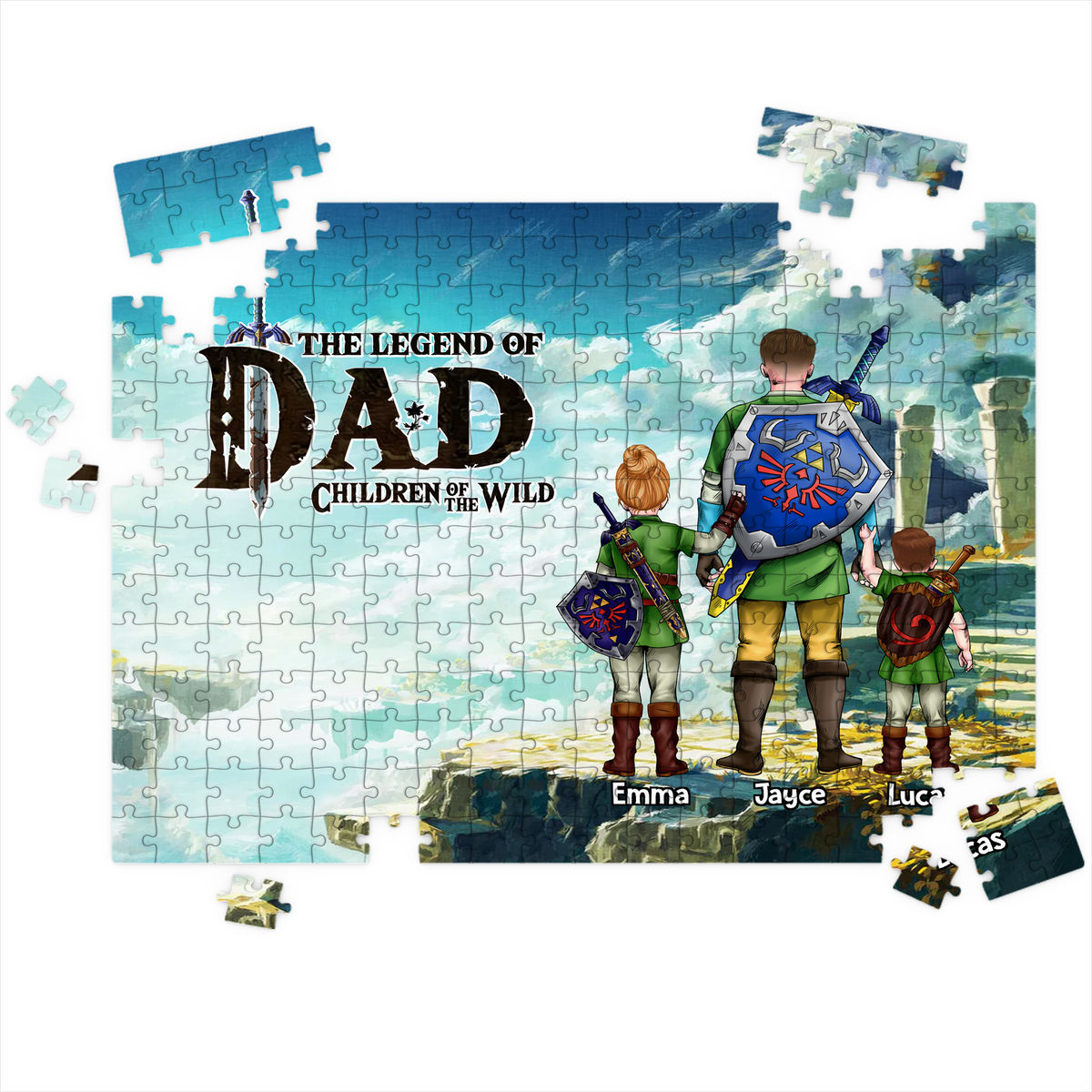 Personalized Sunset Adventure Puzzle for Dad - Unique Gift