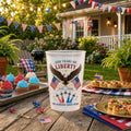 Personalized Frosted Cups America Flag Eagle Gift for Family