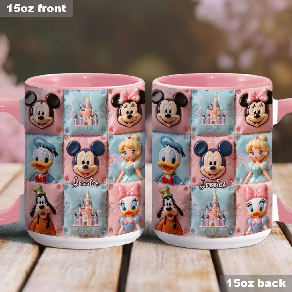Personalized Disney-Themed Accent Mug Custom Name Gift for Kids & Family