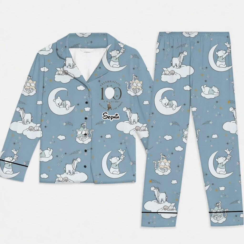 Personalized Pajama Set Good Night Honey Bear Gift for Movie Fans