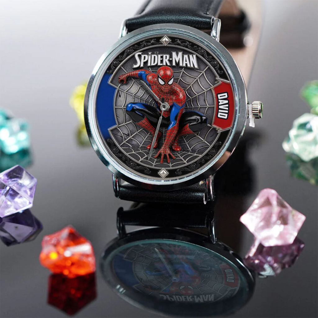 Personalized Spider-Man Hand Watch Custom Gift for Him