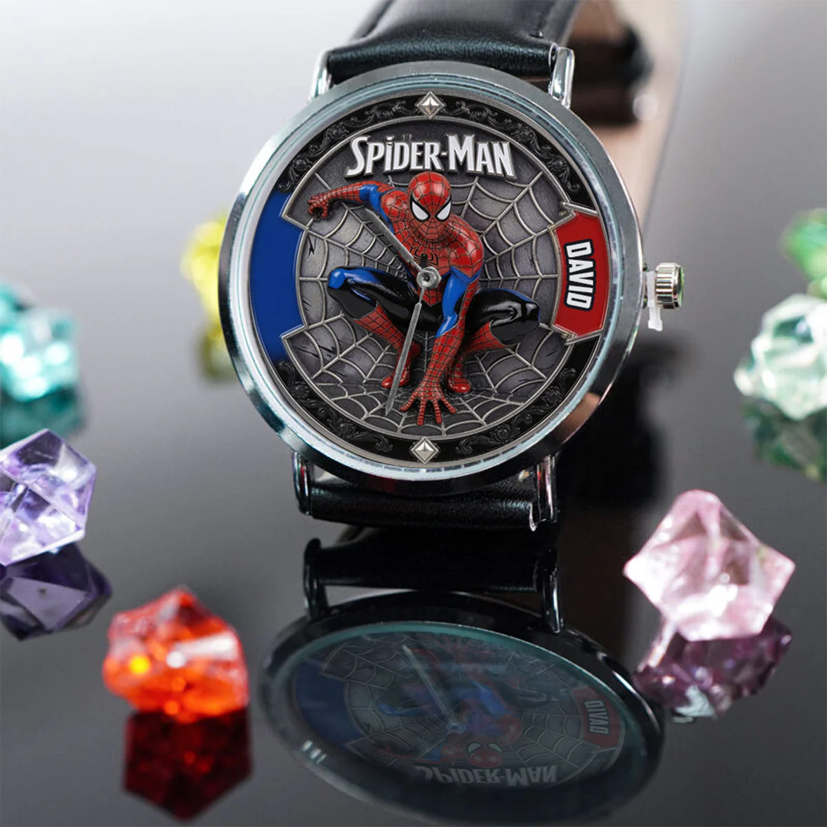 Personalized Spider-Man Hand Watch Custom Gift for Him
