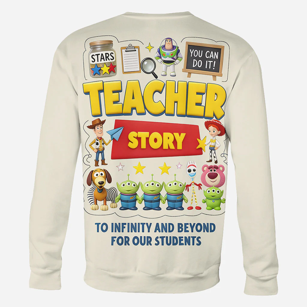 Personalized Teacher Shirt To Infinity and Beyond - Gift for Educators AOP Shirt GradoCreations