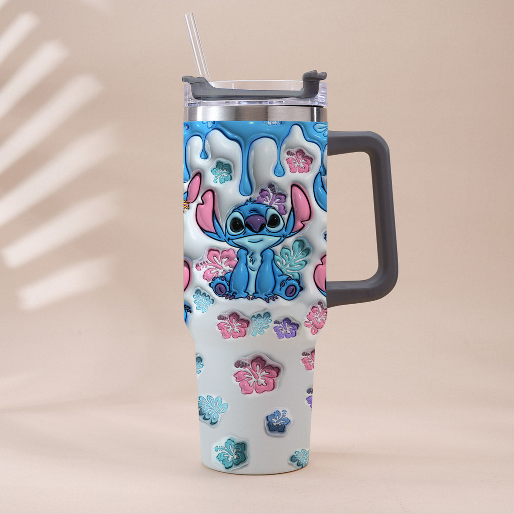 Personalized 40oz Tumbler with Straw Custom Name Gift for Family