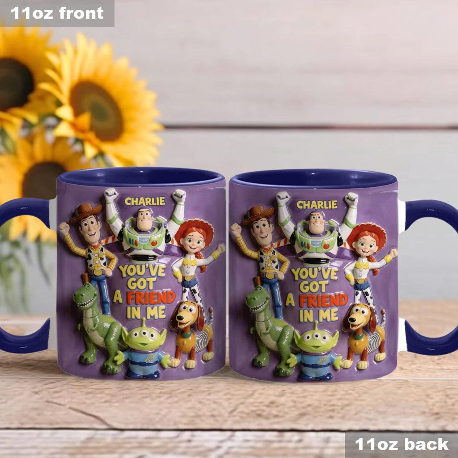 Personalized Toy Story Accent Mug with Custom Name Gift for Kids
