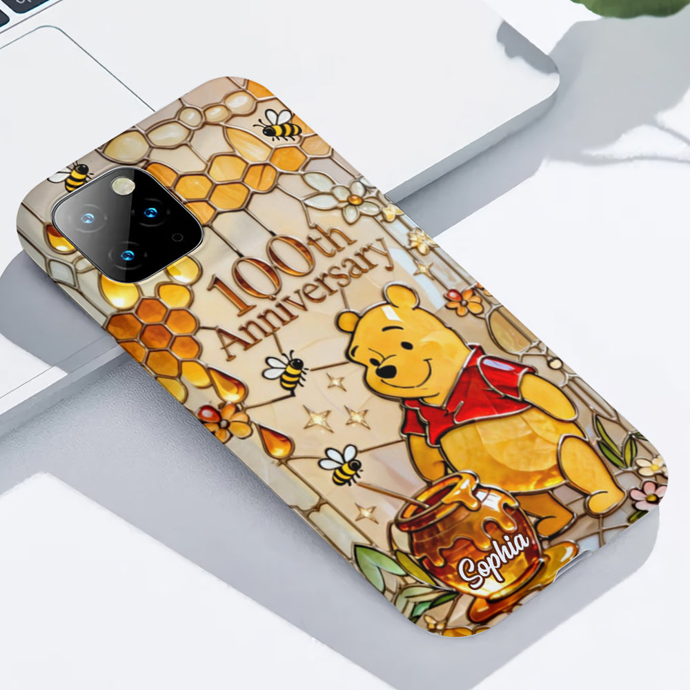 Personalized 100th Anniversary Winnie the Pooh Phone Case Gift for Fans
