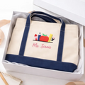 Personalized Teacher Tote Bag with Embroidered Name - Gift for Back to School