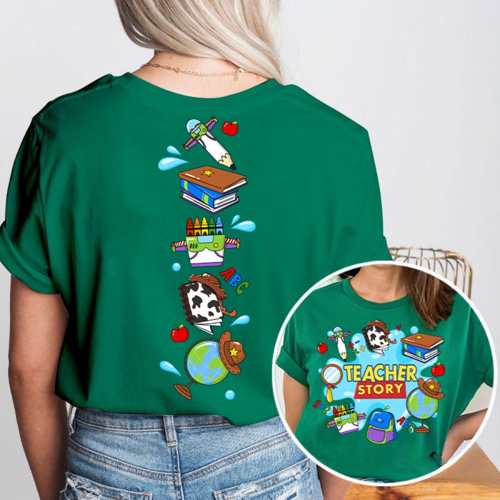 Personalized Teacher Shirt Cute School Supply Gift for Teachers Cotton Apparel GradoCreations