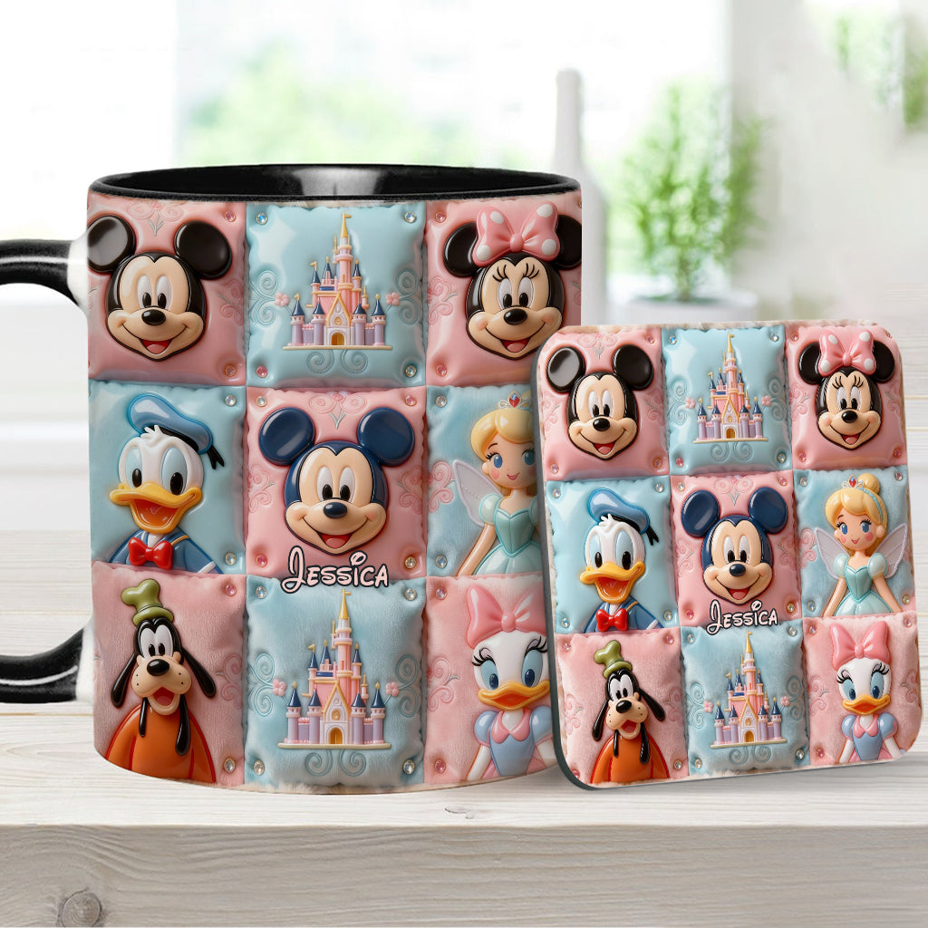 Personalized Disney-Themed Accent Mug Custom Name Gift for Kids & Family