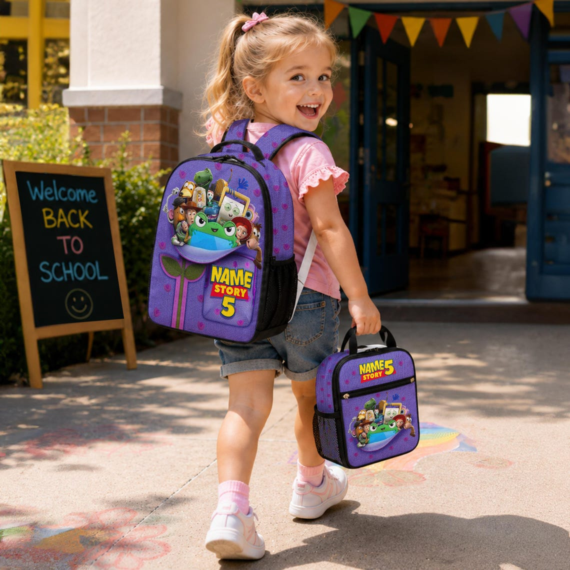 Personalized Toy Story Backpack Lunch Bag Pencil Case Set for Kids