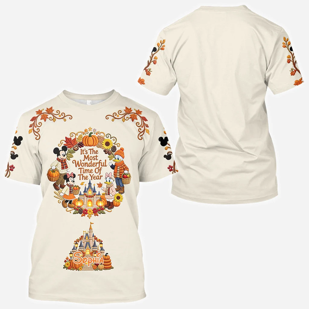 Personalized Fall All Over Shirt with Autumn Design Gift for Movie Fans AOP Shirt GradoCreations