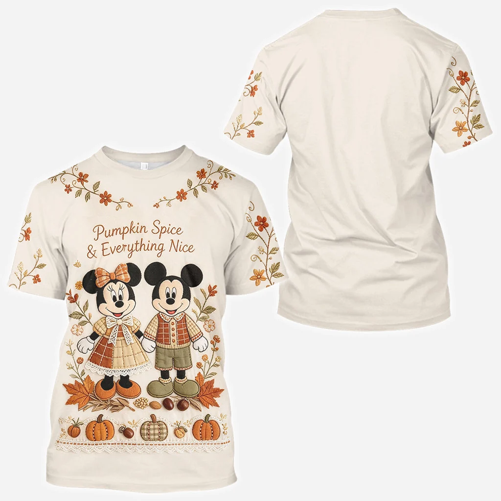 Personalized Pumpkin Spice Everything Nice All Over Shirt Gift for Her AOP Shirt GradoCreations