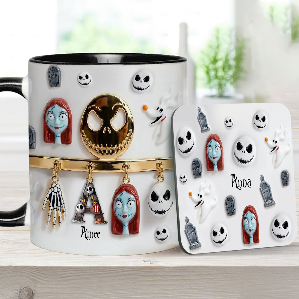 Personalized Spooky Character Mug Custom Name Gift for Movie Fans