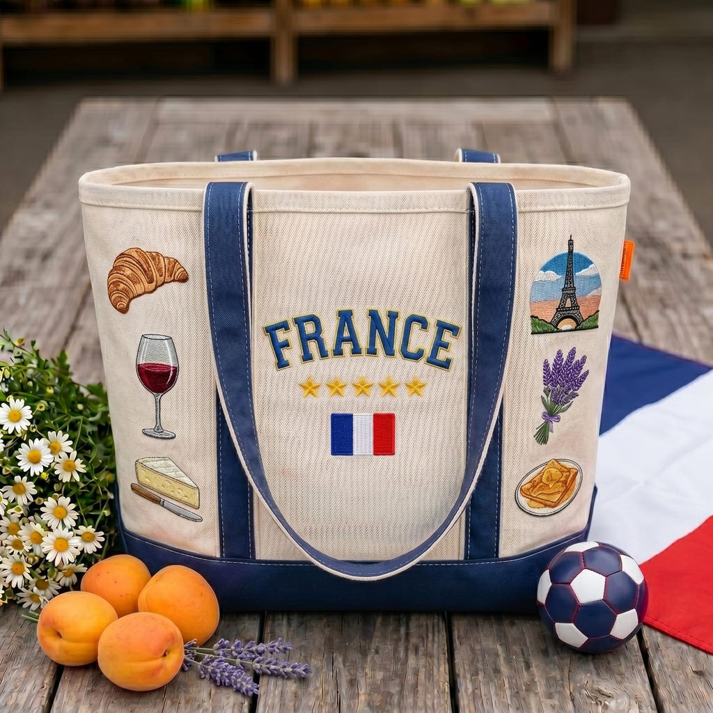Personalized Embroidery Tote Bag for Soccer Fans - Custom Gift 2026 World Cup
